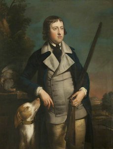 William Hulton with Gun Dog and Shotgun