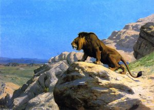 Lion On The Watch — Jean-léon Gérôme