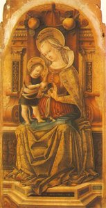 Madonna And Child Enthroned — Carlo Crivelli, Early Renaissance