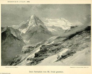 Deutsch Dent Parrachée Vom Mont Froid Aus Gesehen — Edward Theodore Compton