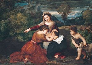 Virgin And Child With Saint And Saint John — Titian