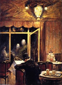 Evening At Café Bauer — Lesser Ury