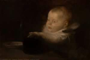 Child At Table — Eugène Anatole Carrière, Symbolist Art