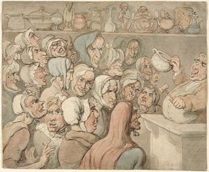 Old Maids At A Sale Of Curiosities — Thomas Rowlandson