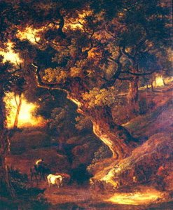 Landscape With Cows And Human Figure — Thomas Gainsborough