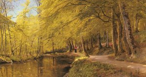 An Afternoon Stroll — Peder Mørk Mønsted, Realism