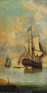 An English Flagship Saluting — Monamy Swaine