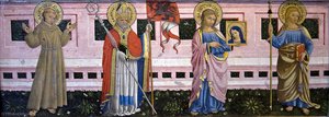 Francis Of Assisi, Herculan, Luke And James The Greater — Bartolomeo Caporali