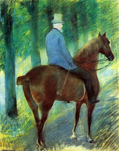 Mr. Robert S. Cassatt On Horseback — Mary Stevenson Cassatt, Impressionism