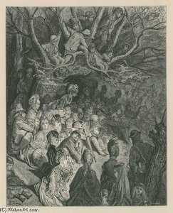 Spectators Watching A Boat Race From A Riverbank — Paul Gustave Doré