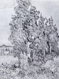 Cypresses — Vincent Willem Van Gogh, Post-impressionism