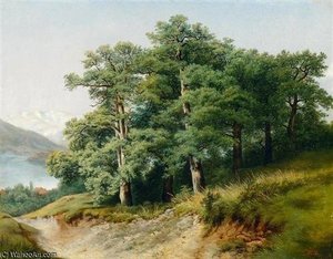 Group Of Oaks At The Lakeside — Robert Zund