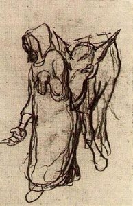 Woman With A Donkey — Vincent Willem Van Gogh, Post-impressionism
