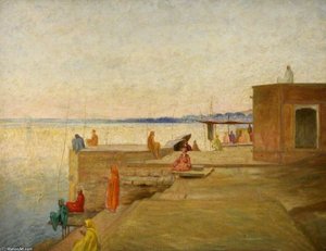Evening In Benares, India — Sir William Rothenstein