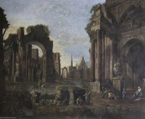 Capriccio Antique Ruins and a Distant Town