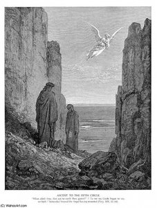 Ascent To The Fifth Circle — Paul Gustave Doré