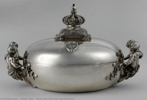 Silver Dish From The Veyrat Service — Veyrat (son)