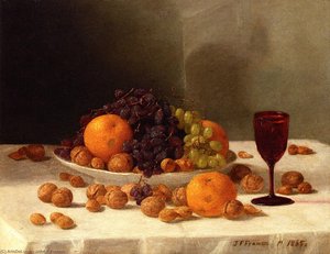 Still Life With Fruit And Nuts — John F Francis