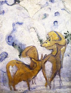 Deer In The Snow I — Franz Marc