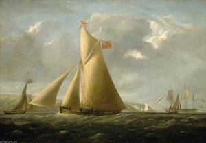 The Cutter Yacht ‘Gazelle’ off Cowes