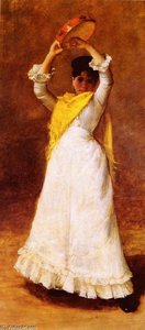 The Tamborine Girl — William Merritt Chase, Impressionism