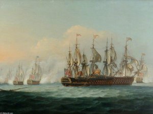 Sir John Jervis And Nelson Defeat The Spaniards Off Cape St Vincent — Thomas Luny