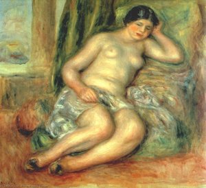 Sleeping Odalisque (odalisque With Babouches) — Pierre-auguste Renoir, Impressionist Painting