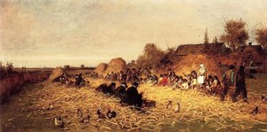 Husking Bee, Island Of Nantucket — Jonathan Eastman Johnson