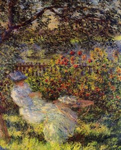 Alice Hoschede In The Garden — Claude Monet, Impressionism
