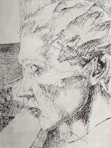 Men's Head — Kuzma Petrov-vodkin