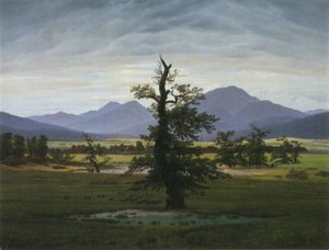 Solitary Tree — Caspar David Friedrich, Romantic Landscape