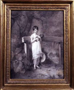 Portrait Of Miss Caroline Foster Barham (black And White Chalk) — John Downman