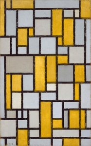 Composition In Grey And Ochre — Piet Mondrian