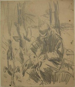 Seated Man With Game — George Benjamin Luks