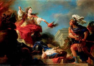 Mademoiselle Clairon As Medea (large Version) — Charles-andré Van Loo
