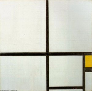 Composition With Yellow Patch, Ku — Piet Mondrian