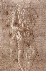 Study Of Two Standing Figures — Sandro Botticelli