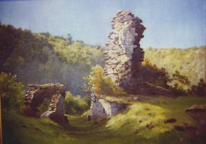 Paysage, Ruines De Château Chalon — Gros Achille