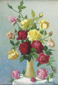 Vase Of Roses, (1924) — Achille Laugé