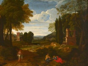 Italian Scene With A Shrine — Jean François Millet The Elder