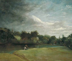 Boys Fishing at Highgate Ponds, London