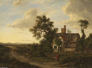 Landscape With A Cottage And A Figure — Patrick Nasmyth