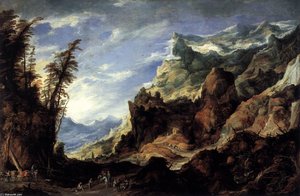 Large Mountain Landscape — Joos De Momper, Baroque