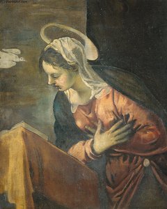 Annunciation, Maria — Jacopo Tintoretto