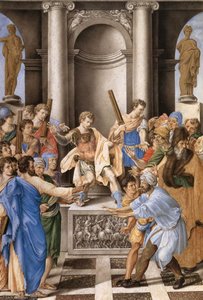 Elymas Struck Blind By St Paul Before The Proconsul Sergius Paulus — Giulio Clovio, High Renaissance