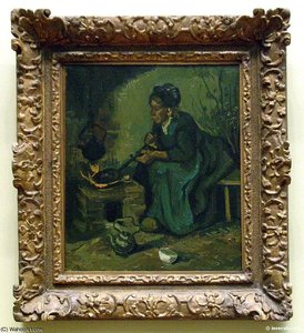 Paysanne Cuisinant Dans Une Cheminee — Vincent Willem Van Gogh, Post-impressionism