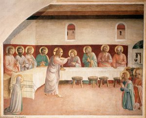 Institution Of The Eucharist (cell 35) — Fra Angelico, Early Renaissance