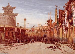 Round Street, Beijing — Eduard Hildebrandt