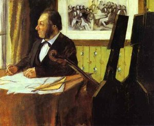 Portrait Of Louis-marie Pilet, Violoncellist In The Orchestra Of The Opera — Edgar Degas