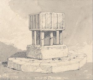Font At Caister Church, Norfolk — John Sell Cotman